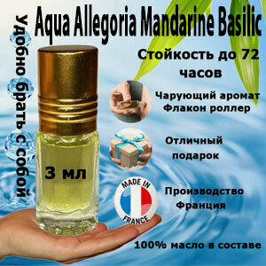 Изображение товара Масляные духи Aqua Allegoria Mandarine, женский аромат, 3 мл.