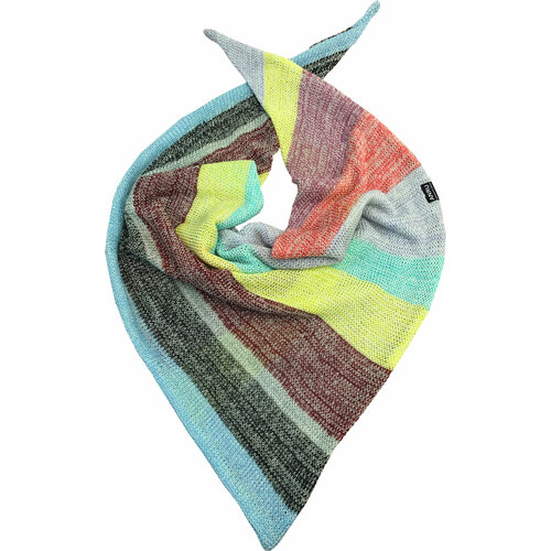 Косынка ANRU, 90х130 см, желтый, коралловый