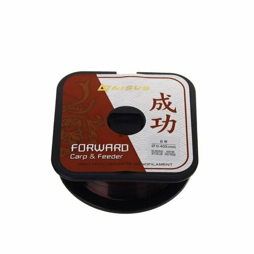 фото Леска nisus forward carp & feeder, диаметр 0.405 мм, тест 12.3 кг, 100 м, коричневая (комплект из 5 шт)