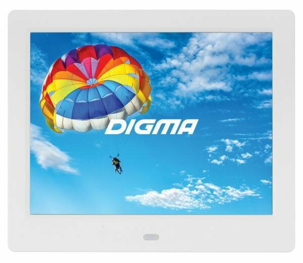 Фоторамка Digma 8 PF-843 IPS 1024x768 белый пластик ПДУ Видео