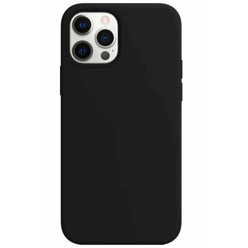 Fixtor/Чехол накладка для iphone 12 Pro Max силикон тонкий матовый черная