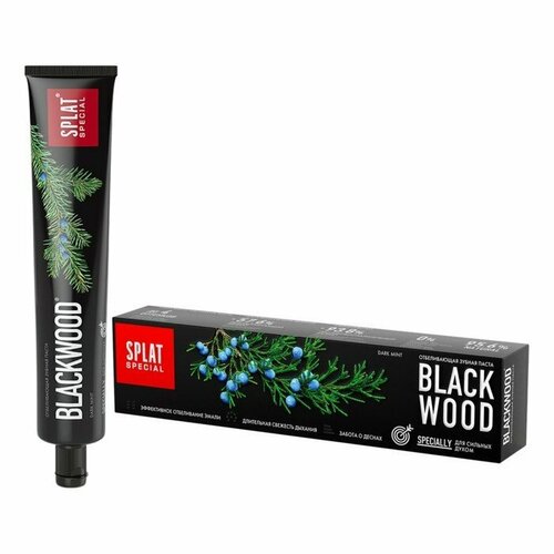 Зубная паста Splat Special Black Wood, 75 мл (комплект из 3 шт) splat специальная отбеливающая зубная паста черное дерево 75 мл splat special