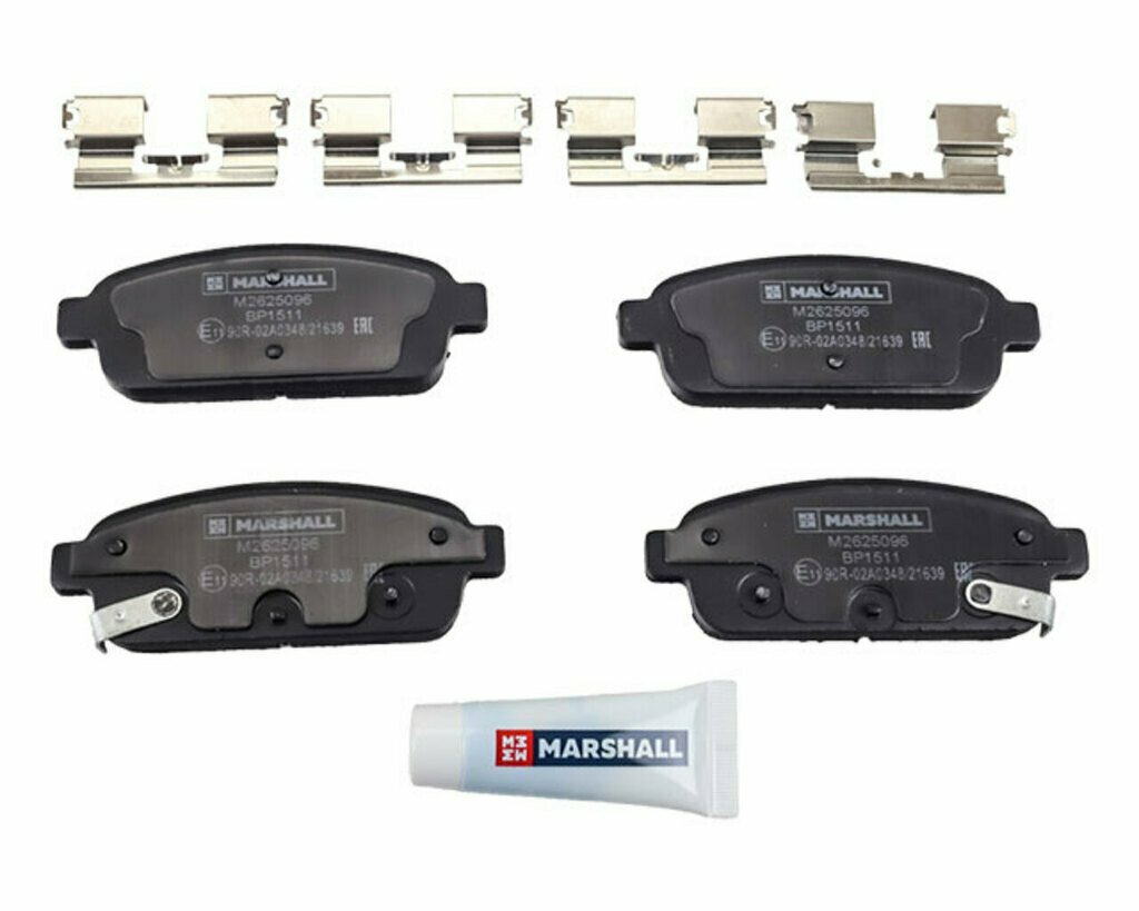 Тормозные колодки дисковые задние MARSHALL M2625096 для Chevrolet Cruze (J300) 09-, Opel Astra J 09-, Opel Mokka (J13) 12- (GDB1844 // 13319293, 1605140, 13417473)