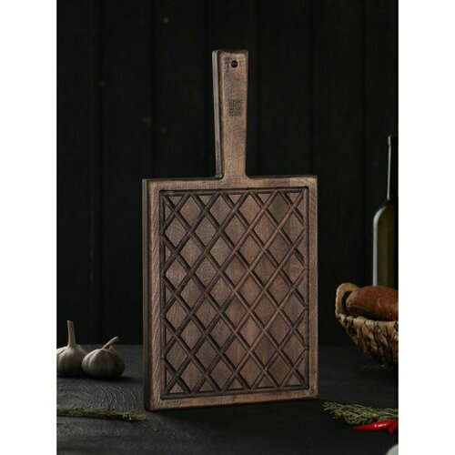 Доска разделочная для подачи Wild Kitchen, 42×22×2.5 см, граб темный (комплект из 2 шт)