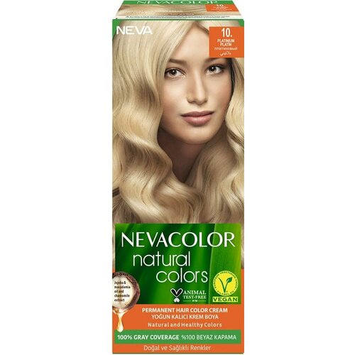 Крем-краска для волос Nevacolor Natural Colors № 10 Платиновый х1шт крем краска для волос nevacolor natural colors 12 интенсивный натуральный суперосветляющий х1шт