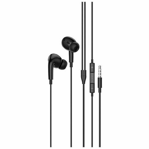 Наушники Borofone BM30 Pro вакуумные микрофон Jack 35 мм кабель 12 м чёрные комплект из 4 шт 249500₽