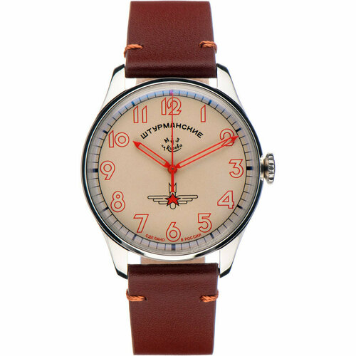 фото Наручные часы штурманские 2416/3905149, серебряный, бежевый