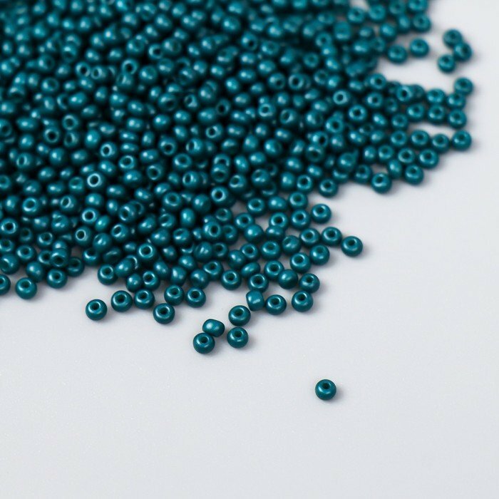 фото Бисер стекло 12/0 "Сапфирно-синий" 15 гр (комплект из 20 шт)