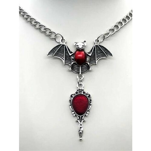 Колье Летучая мышь, длина 42 см, красный