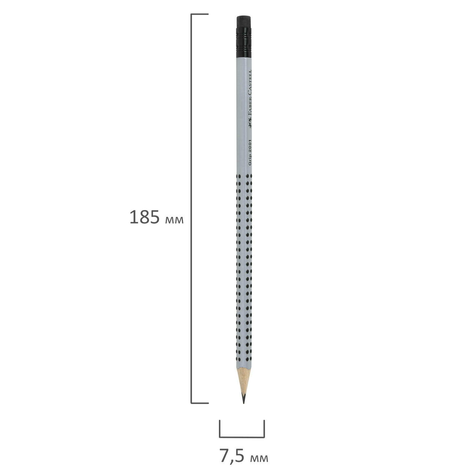 Карандаш чернографитовый HB Faber-Castell GRIP 2001 - фото №20