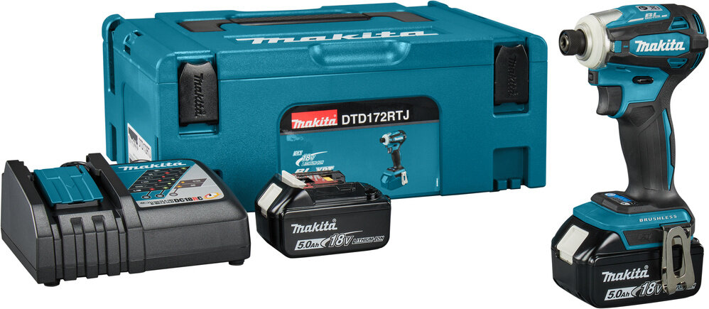 Гайковерт Makita DTD172RTJ аккум. патрон: шестигр.1/4" (кейс в комплекте)