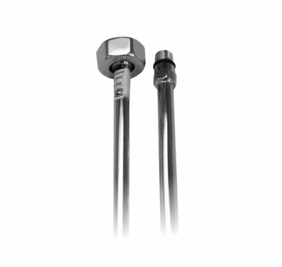 Жесткая подводка для смесителя Хром 1/2" х М10 - 60 см. — фото 1