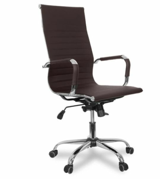 Офисное кресло College CLG-620 LXH-B для руководителя, макс. нагрузка 120 кг, каркас металлический хромированный CLG-620 LXH-B Brown коричневый