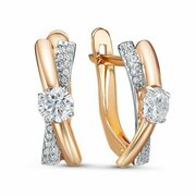 Серьги Diamant online, золото, 585 проба, фианит