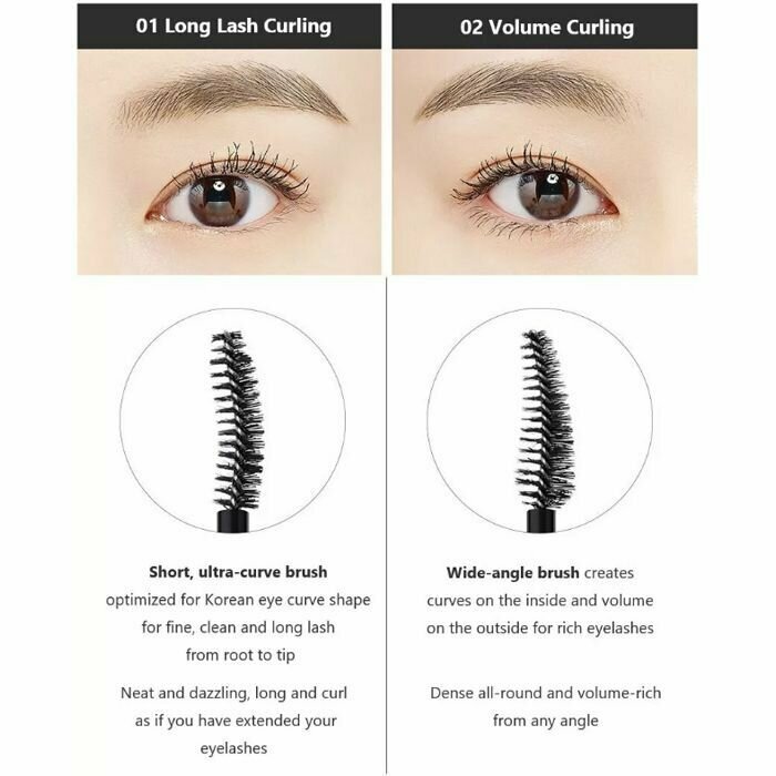 Тушь для ресниц The Saem Studio Double Fit Mascara 02 Volume Curling - фото №6