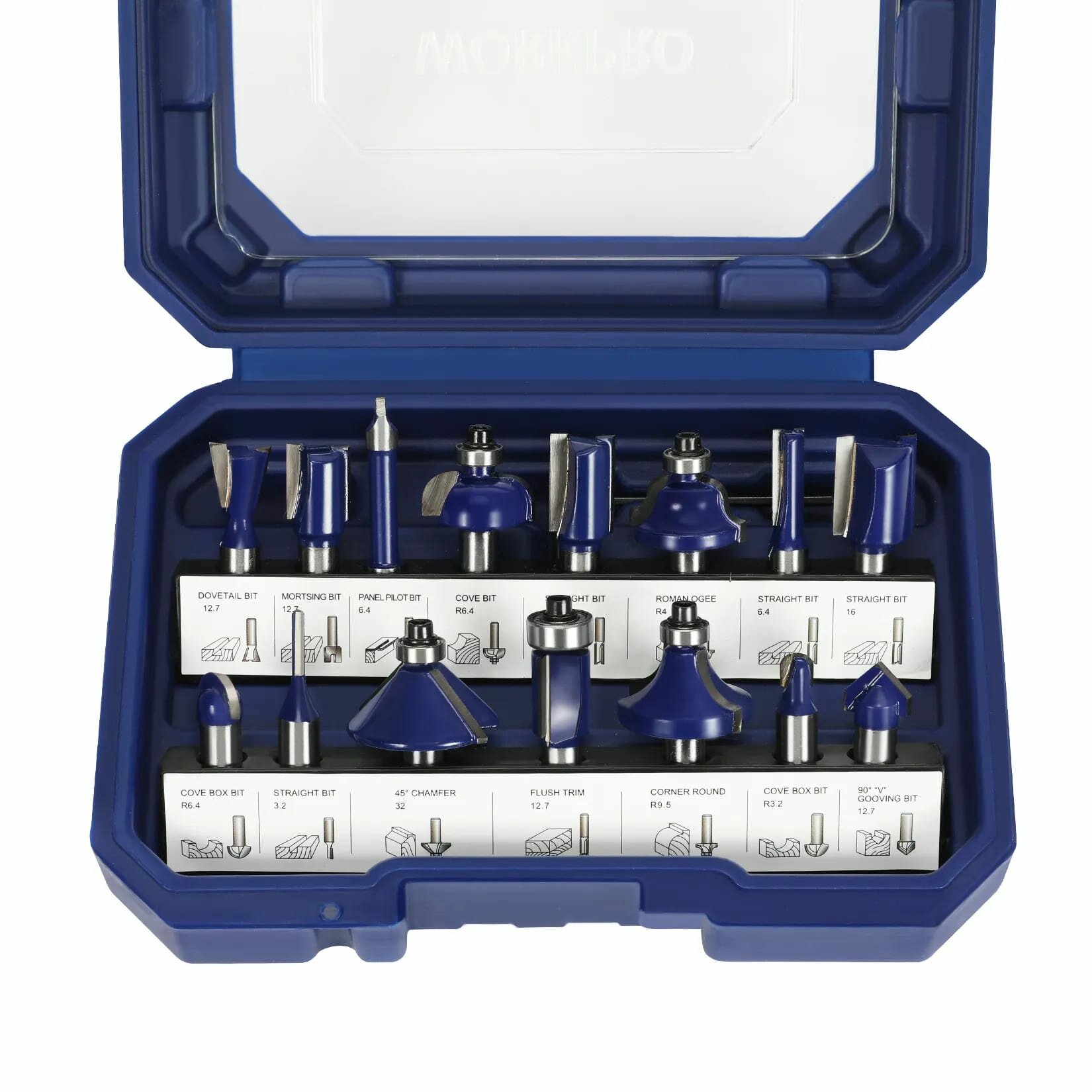 Набор фрез по дереву WORKPRO, 15штук. — фото 1