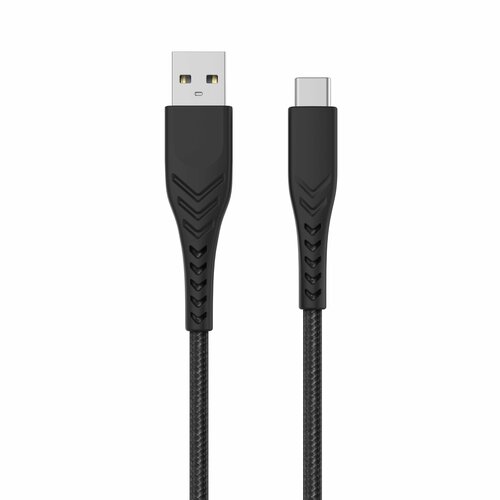 USB-кабель Lyambda, Type-C/Type-A, 3A, 2,5м, чёрный LCA25-BK