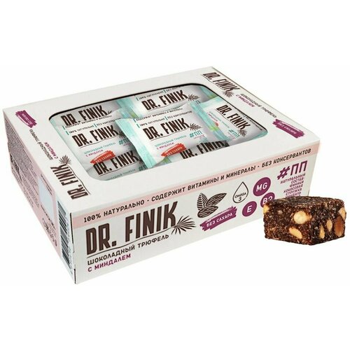 Конфеты Dr.Finik финиковые шоколадный трюфель с миндалем 300г х 2шт
