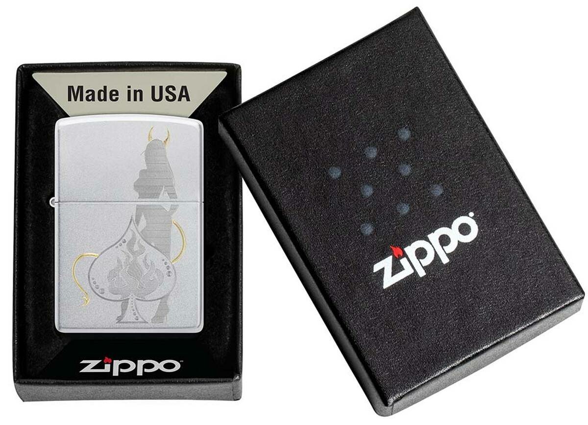 Зажигалка бензиновая Zippo 48658 Devilish Ace - фотография № 3