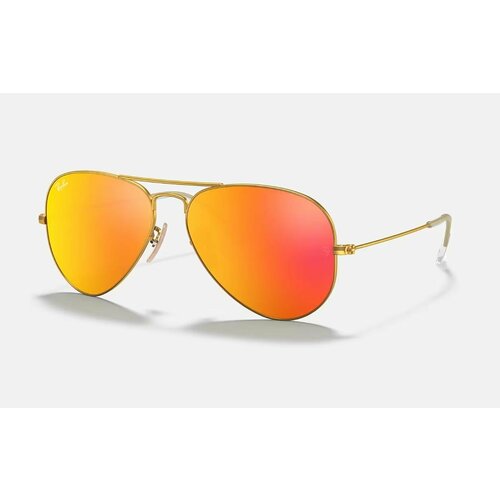 Солнцезащитные очки Ray-Ban RB3025-112/69/58-14, золотой, оранжевый солнцезащитные очки ray ban вайфареры оправа пластик зеркальные зеленый