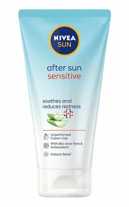 Гель-крем после загара Nivea After sun Sensitive 175 мл (из Финляндии)