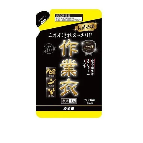 Kaneyo Гель для стирки рабочей одежды от стойких загрязнений 700 мл запасной блок