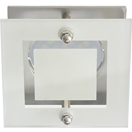 фото Ecola FC16ASECB Квадрат со стеклом Прозрачный и Матовый 45x77x77 10 шт.