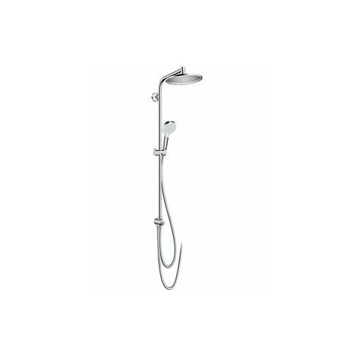 ручной душ hansgrohe crometta s 240 1jet showerpipe ecosmart reno 27270000 хром хром 1600 мм Душевая система Hansgrohe Crometta S 240 1jet Showerpipe Reno 27270000 (240 мм)