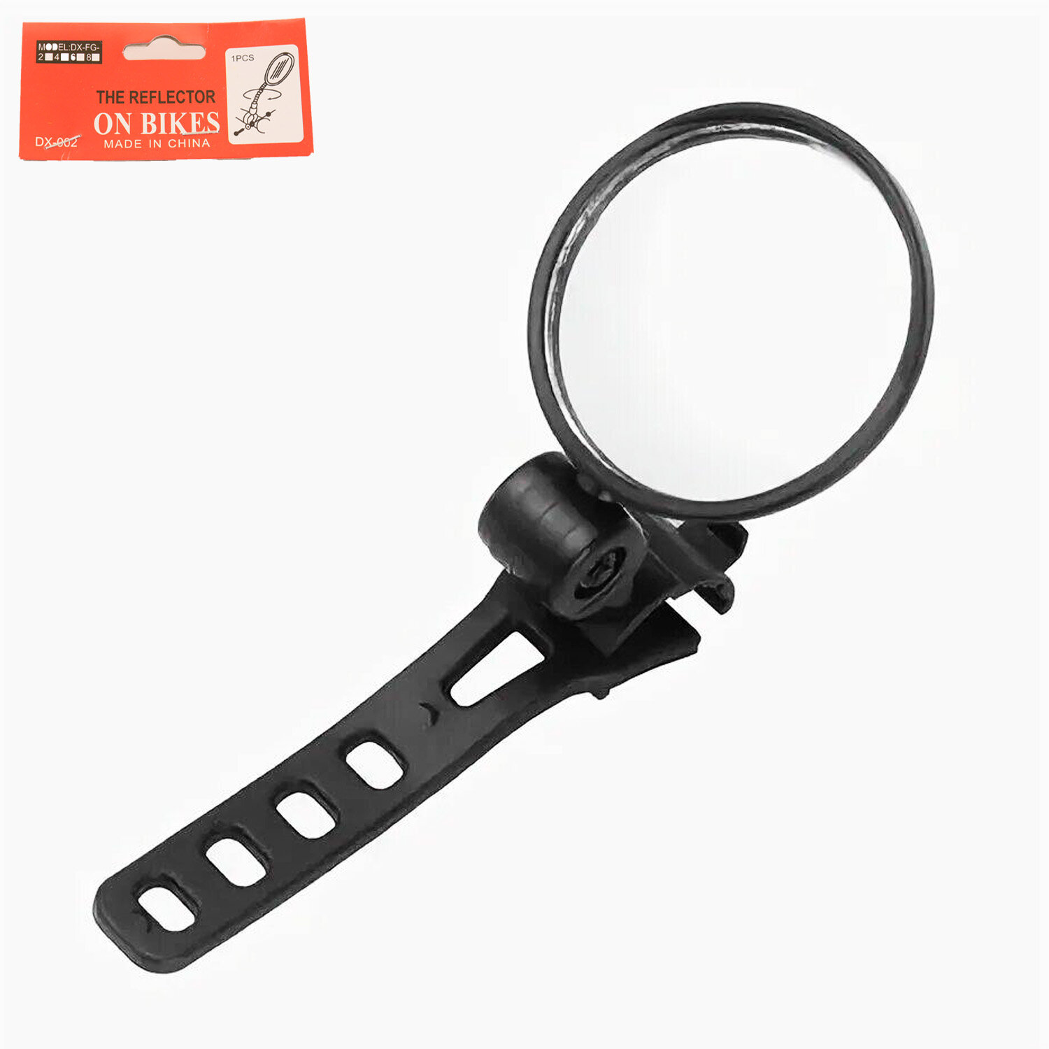 фото Зеркало велосипедное (1шт) круглое (черное, с хомутом, 360 градусов) "MTB"