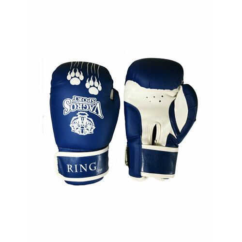 фото Перчатки боксерские vagrosport ring rs812, 12 унций, синий vagrossport