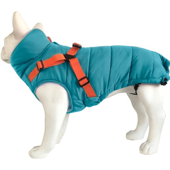 Попона Triol OUTDOOR Active, утепленная с шлейкой S, бирюзовая, размер 25см