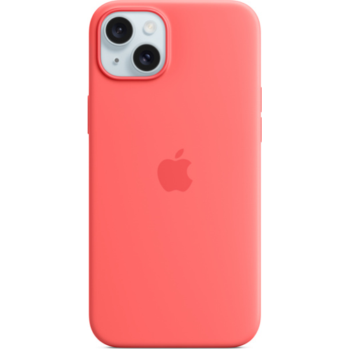 аксессуары для мобильных телефонов apple iphone 15 silicone case with magsafe светло розовый Аксессуары для мобильных телефонов Apple iPhone 15 Plus Silicone Case with MagSafe (гуава)