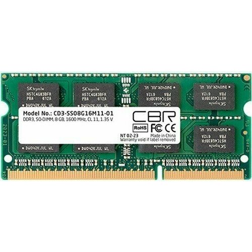 Оперативная память 8Gb DDR-III 1600MHz CBR SO-DIMM (CD3-SS08G16M11-01)