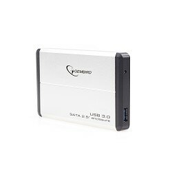 Gembird Контейнер для HDD EE2-U3S-2-S Внешний корпус 2.5" EE2-U3S-2-S, серебро, USB 3.0, SATA, металл