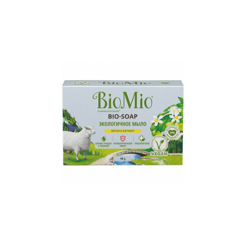 Набор из 3 штук Мыло туалетное BioMio BIO-SOAP 90г Литсея и Бергамот туалетное мыло biomio bio soap бергамот и зеленый чай 90 г