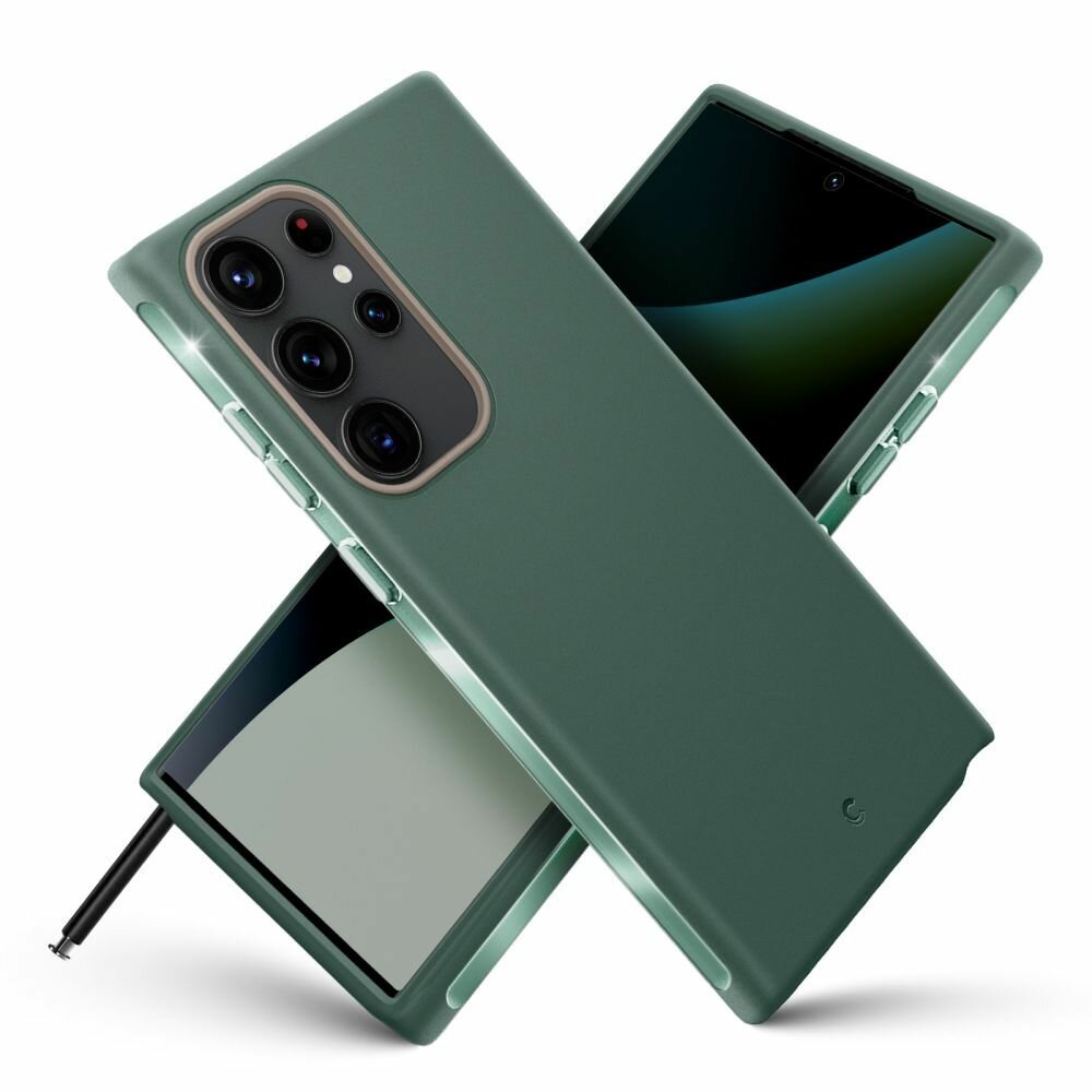 Чехол Spigen Cyrill на Samsung Galaxy S23 Ultra (ACS05649) UltraColor / Спиген чехол для Галакси С23 Ультра накладка, противоударный, с защитой камеры, зеленый