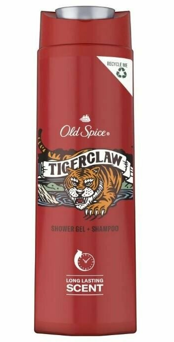 Old Spice Гель для душа и шампунь Tigerclaw, 400 мл