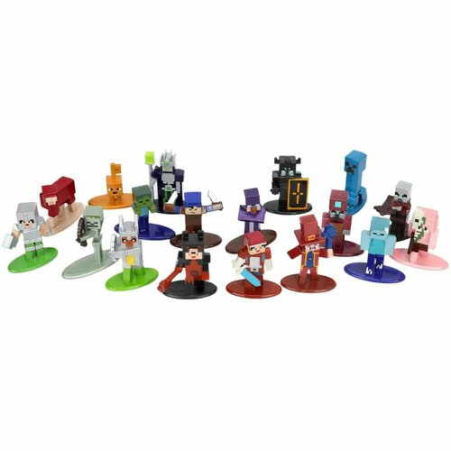 jada minecraft nano metalfigs 100% литой металл глухая сумка Набор фигурок Jada Toys Minecraft Dungeons - Nano Metalfigs Wave 7 33424