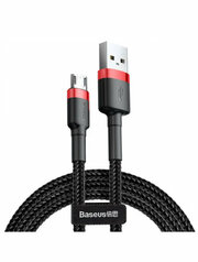 Кабель Baseus carfule USB- Micro 2.4A 1м Красный + Черный CAMKLF-B91）