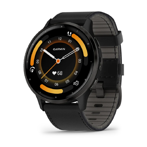Умные часы GARMIN Venu 3 Black кожаный браслет 010-02784-52 5800000₽