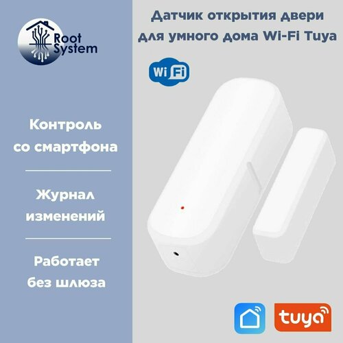 Умный датчик закрытия окон и дверей Wi-Fi для умного дома Tuya, с дистанционным контролем в приложении Smart Life