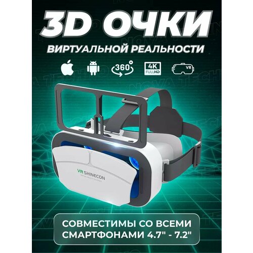 Очки виртуальной реальности VR 3D для телефона A.D.R.C Company, черно-белые