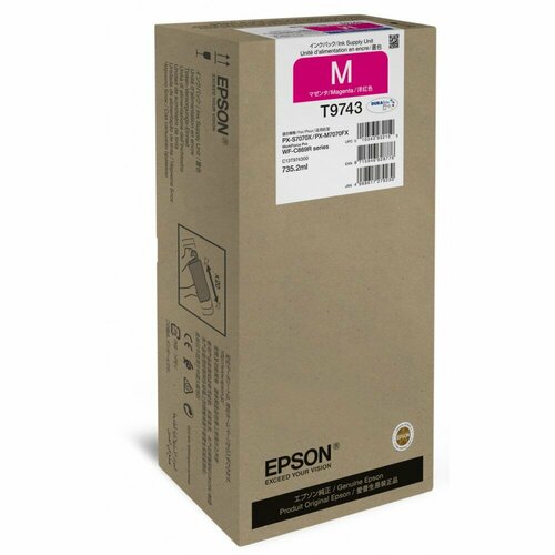 Контейнер Epson с чернилами для WorkForce Pro WF-C869R Magenta XXL (отгрузка только в тендеры) картридж epson c13t974300 пурпурный повышенной емкости для wf c869r