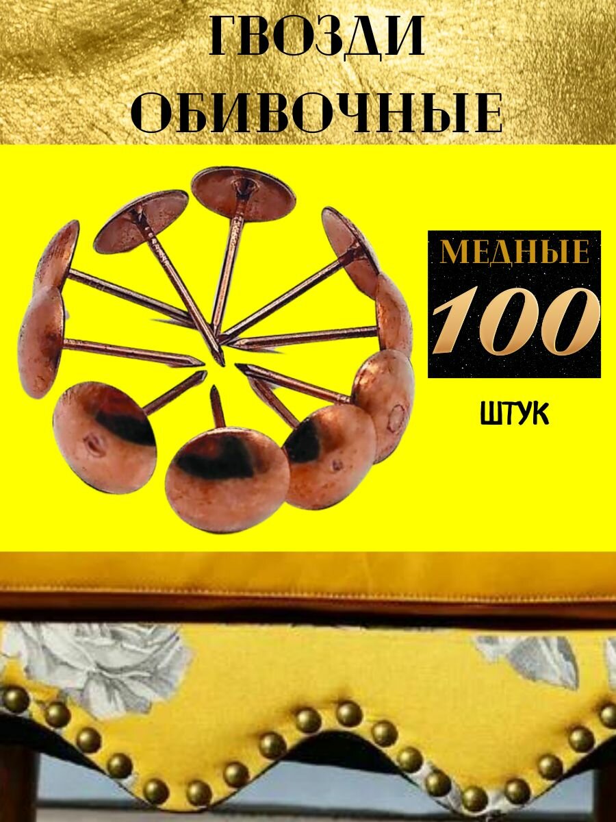 Гвозди обивочные 100шт