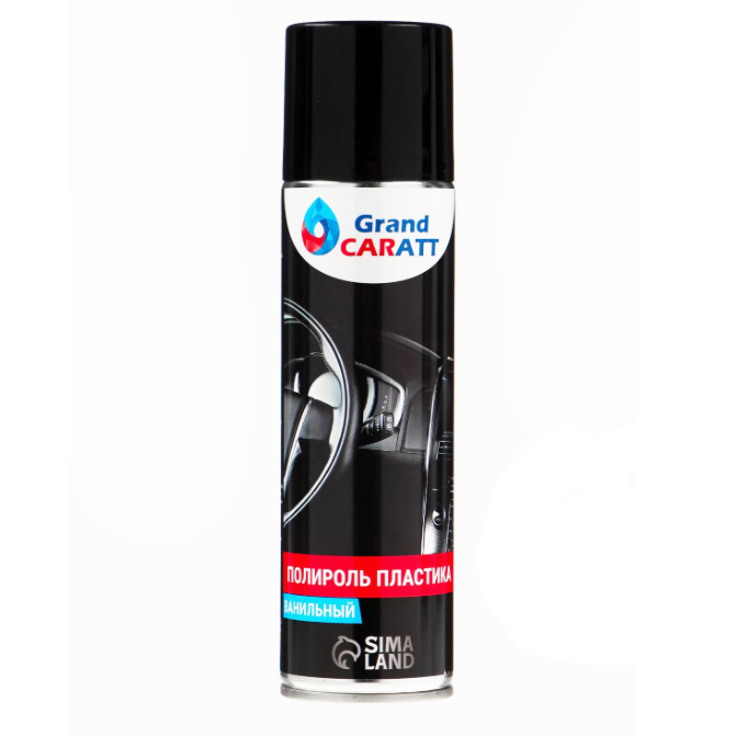фото Полироль-очиститель пластика Grand Caratt, ваниль, 335 мл, аэрозоль