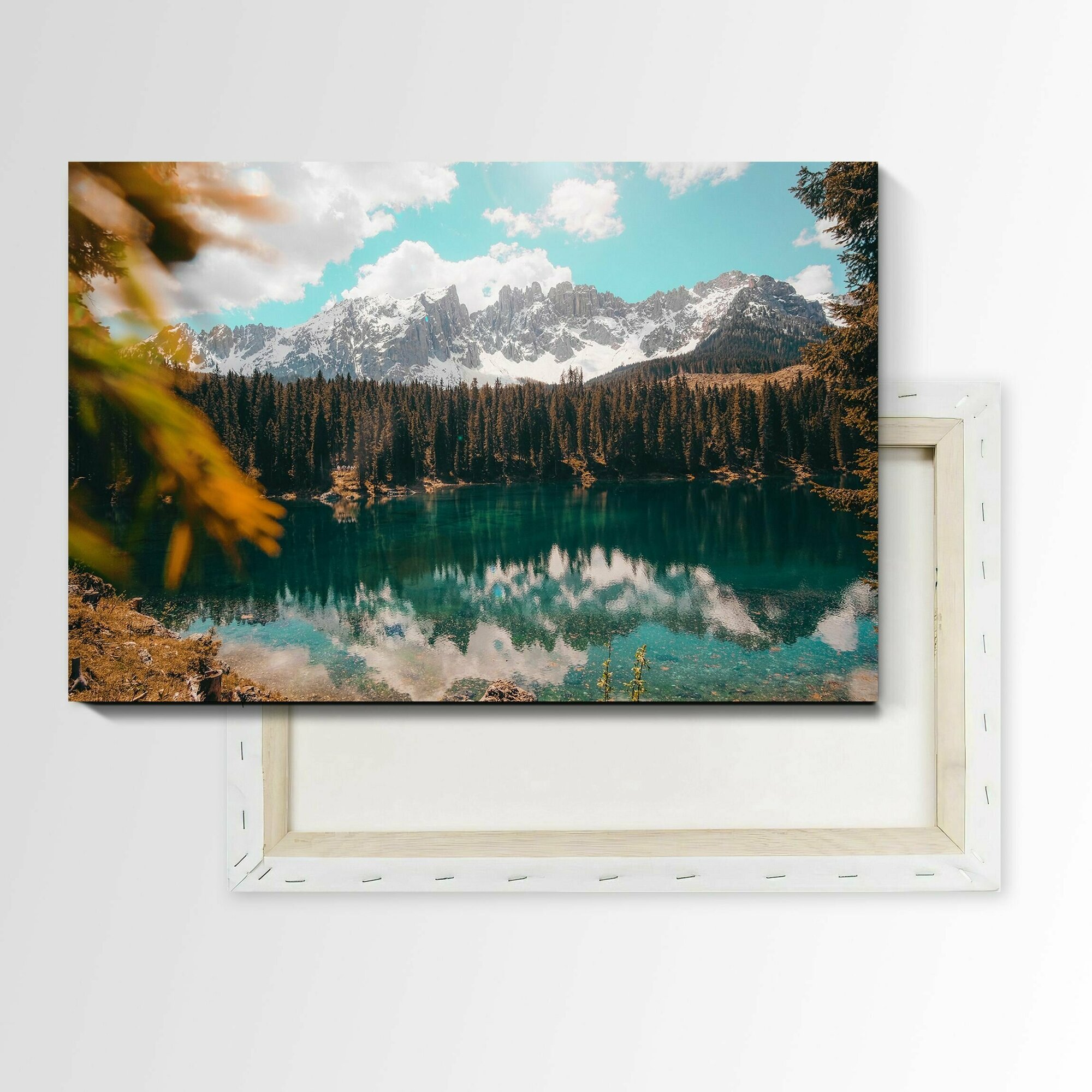 Картина на холсте - "Горное озеро" размер 60-40 см