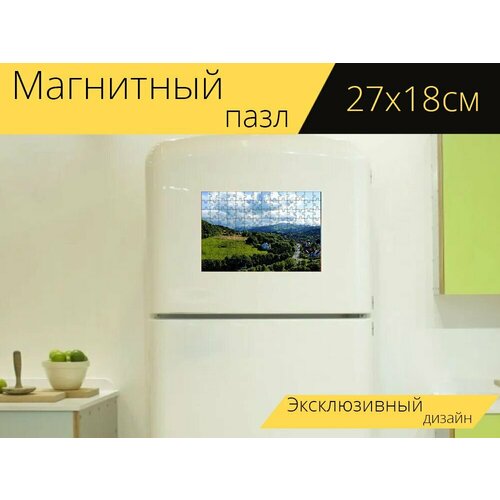 Магнитный пазл Пейзаж, уэльс, природа на холодильник 27 x 18 см.