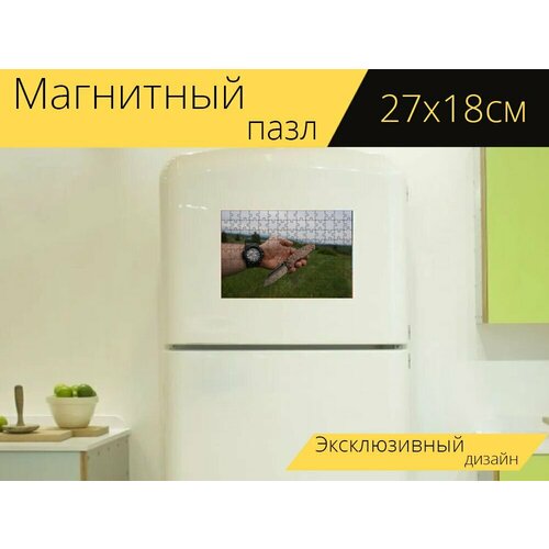 Магнитный пазл Гиря, упражнение, кроссфит на холодильник 27 x 18 см. магнитный пазл гиря чугун тренировка на холодильник 27 x 18 см