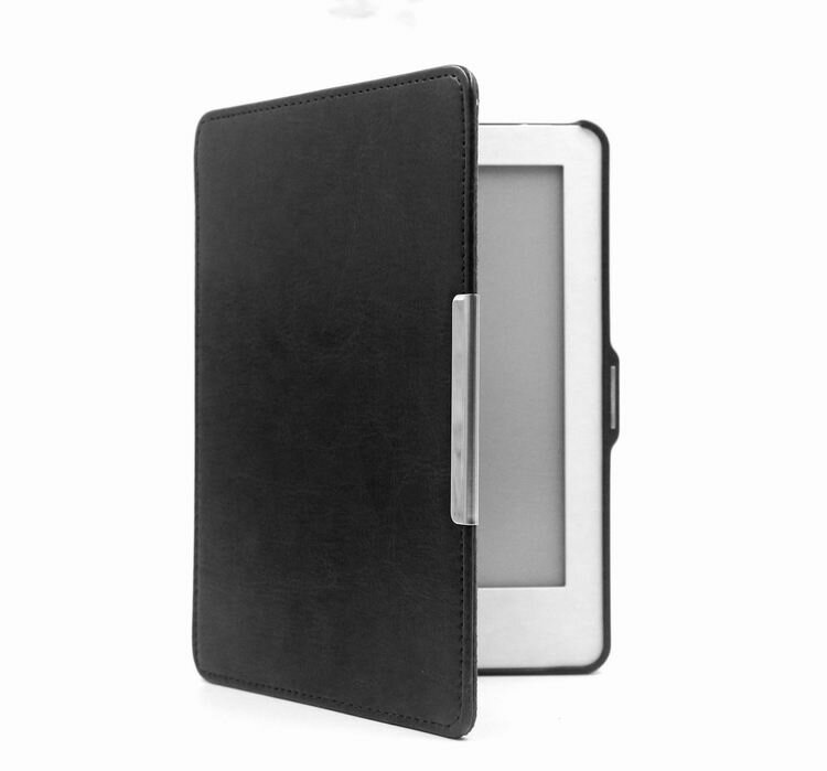 Чехол-обложка MyPads для электронной книги Kobo Glo черный кожаный