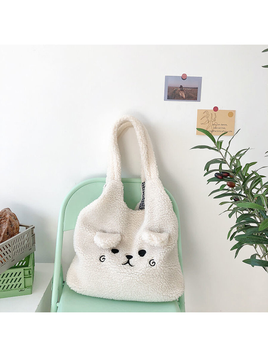 фото Сумка-шоппер женская PICANO Мордочка коричневая, 460х300х50 мм, 250 грамм